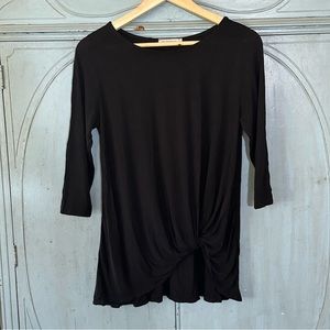 Veveret Knit Top black with knot size S
